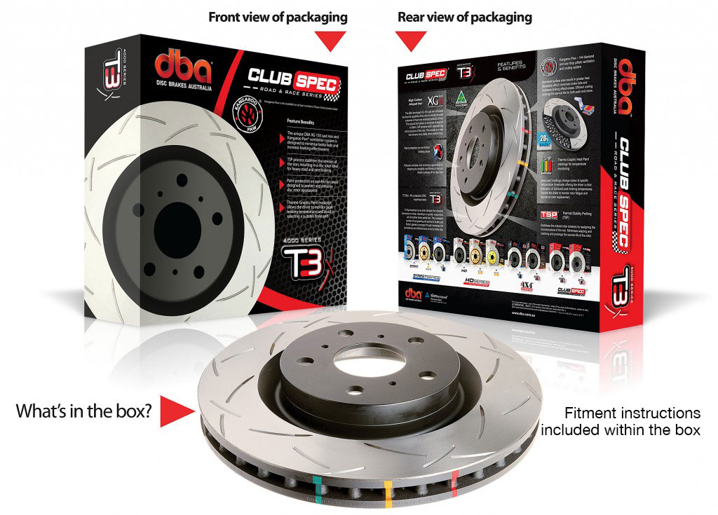DBA Brake Discs FRONT - 4000 series - T3 Slotted - CIVIC EP3 Type-R 300mm