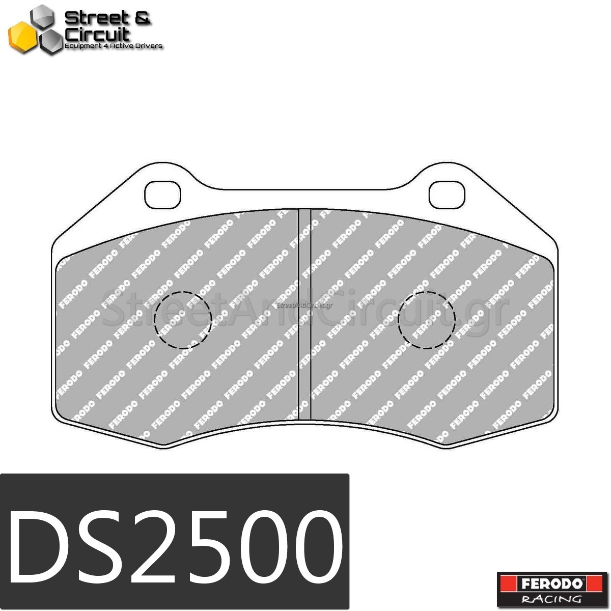 1.4 TB MiTo 2008-2016 (FRONT), Brake System: BREMBO - Ferodo Racing Τακάκια *DS2500*
