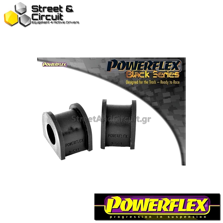 | ΑΡΙΘΜΟΣ ΣΧΕΔΙΟΥ 6 | - Powerflex BLACK SERIES *ΣΕΤ* Σινεμπλόκ - Golf MK4 (1997 - 2006) R32/4motion - Rear Anti Roll Bar Mounting 16mm Code: PFR3-511-16BLK