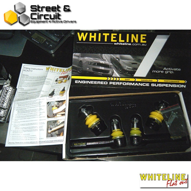 Subaru Legacy BE,BH 98-02 excl turbo - Whiteline Roll-centre / bump-steer adjust kit, *Front - Σινεμπλόκ/Bushes
