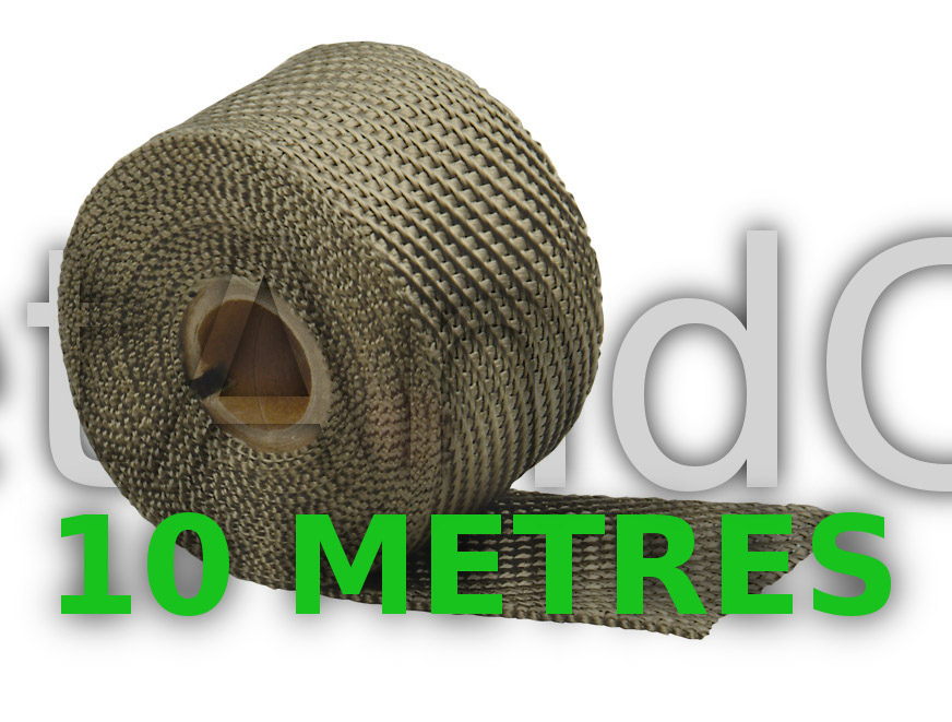DEI Titanium (Lava Rock) Exhaust Wrap/Μονωτική ταινία - 980Celcius - 10 METRES (5cm Wide Wrap) - Maximum Insulation