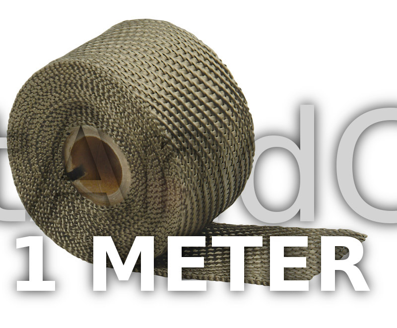 DEI Titanium (Lava Rock) Exhaust Wrap/Μονωτική ταινία - 980Celcius - ΤΙΜΗ ΑΝΑ ΜΕΤΡΟ/PRICE PER METRE (5cm Wide Wrap) - Maximum Insulation