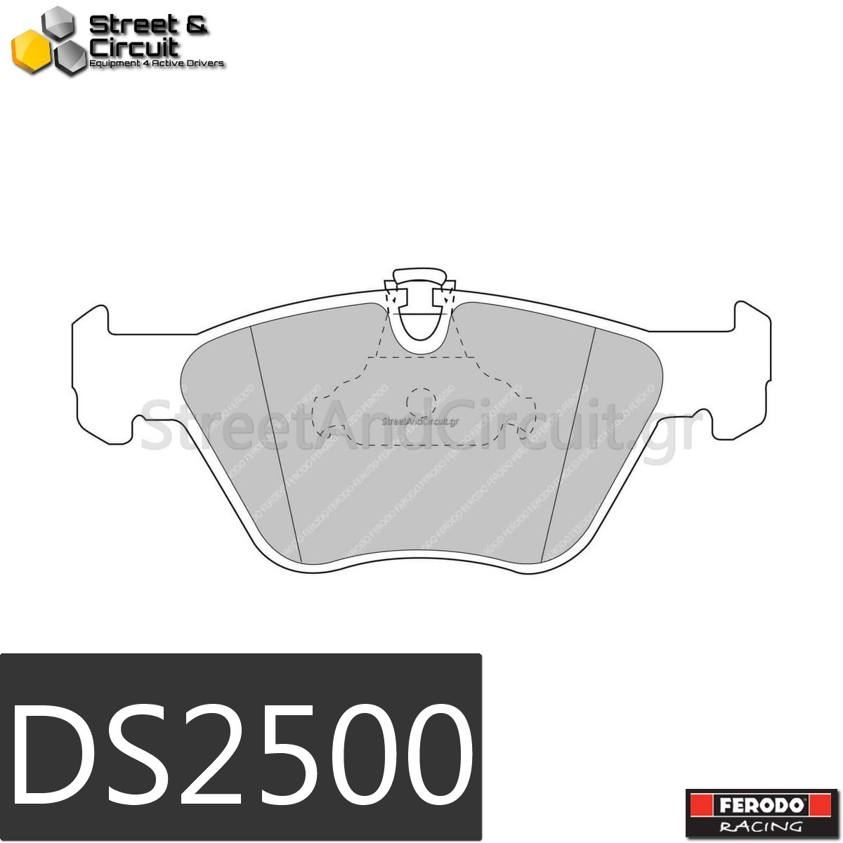 M3 3.2 Coupe (E46) M3 1998-2005 (FRONT), Brake System: ATE - Ferodo Racing Τακάκια *DS2500*