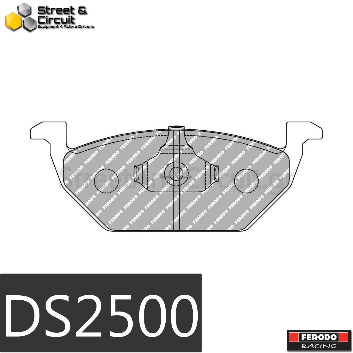 1.6 FSi A2 2000-2005 (FRONT), Brake System: ATE - Ferodo Racing Τακάκια *DS2500*