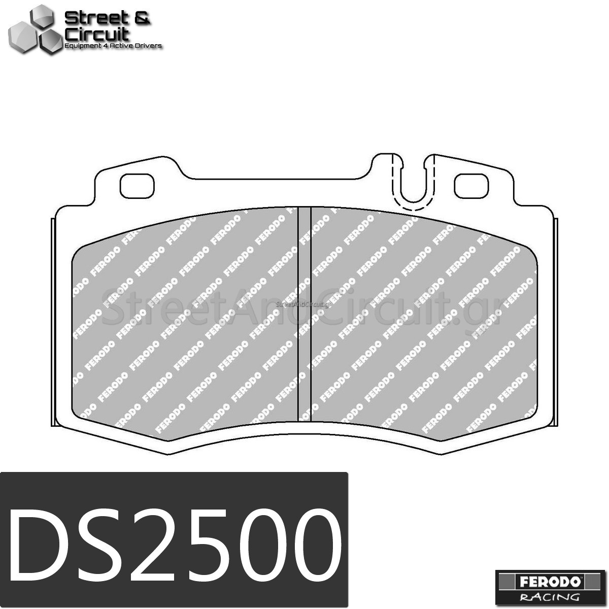 4.0 CDi 32v (W211 ) E400 2002-2009 (FRONT), Brake System: BREMBO - Ferodo Racing Τακάκια *DS2500*