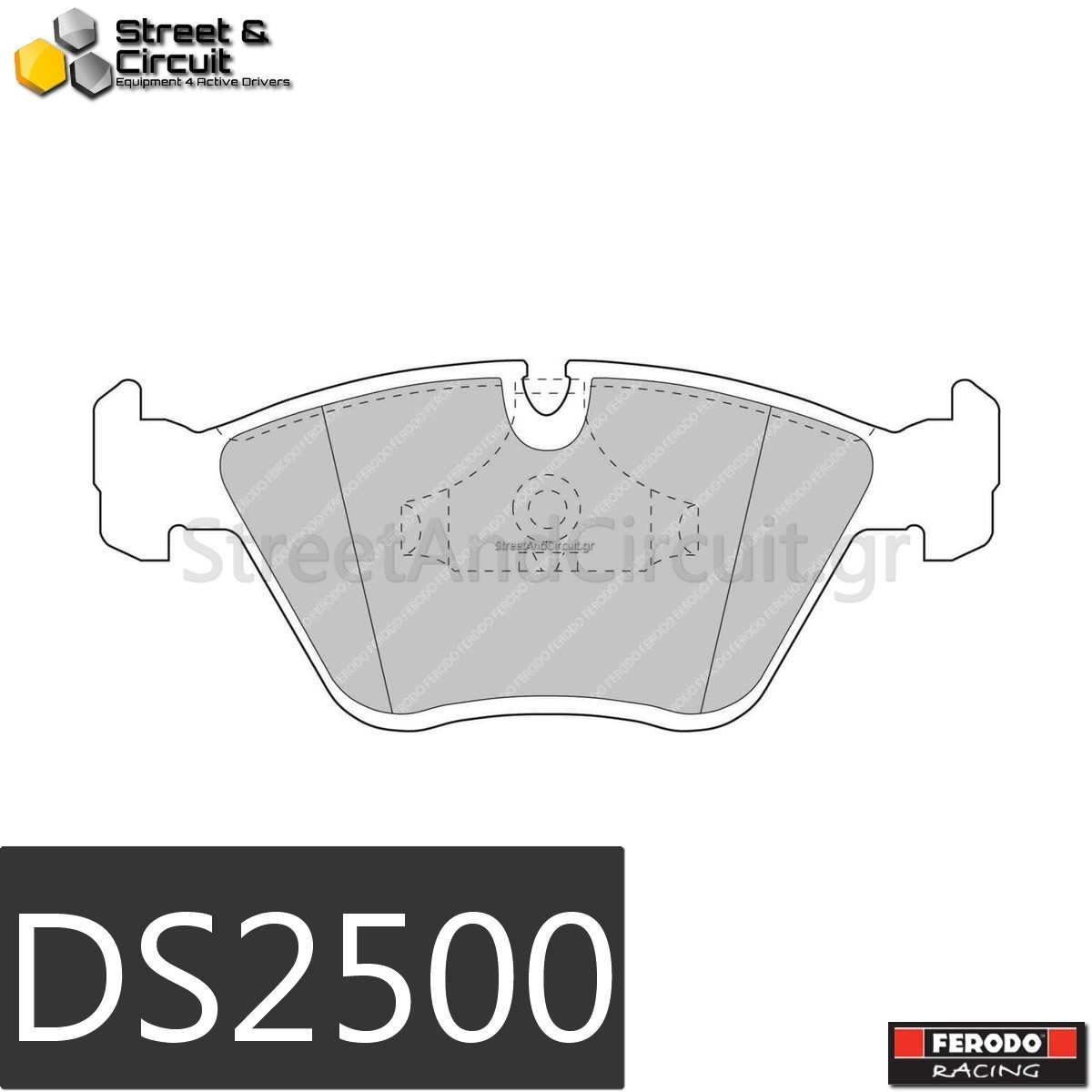 3.0 E36 3/C 24V M3 1990-1998 (FRONT), Brake System: ATE - Ferodo Racing Τακάκια *DS2500*