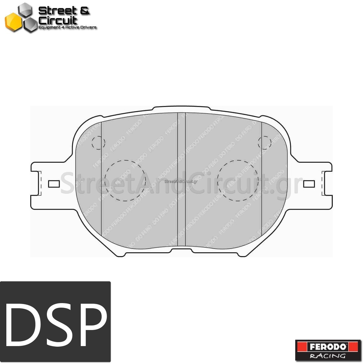 1.8 16V VT-i Celica 1999-2006 (FRONT), Brake System: AKEBONO - Ferodo Racing Τακάκια *DS PERFORMANCE*