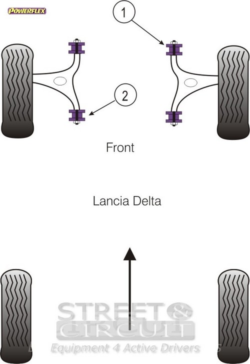 Lancia Delta (1993-2000), Dedra (1994-2000) - Powerflex Σινεμπλόκ Πολυουρεθάνης