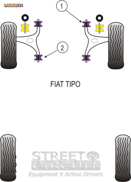 Fiat Tipo (1988-1995) - Powerflex Σινεμπλόκ Πολυουρεθάνης